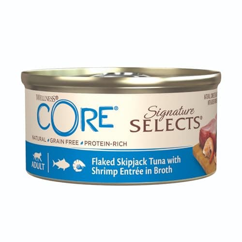 Wellness CORE Signature Selects 8 x 79 g, Salmon/Tuna/Shrimp Multipack - Selection for Adult Cats, Cereal Free, Natural, Hypoallergenic, High Protein, High Meat Content, - Image 5