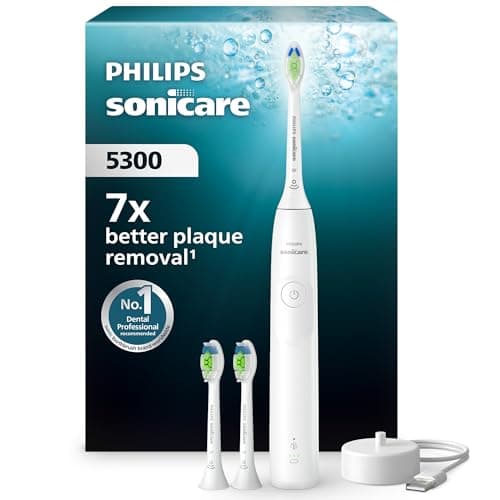 Philips Sonicare 5300 Sonic Electric Toothbrush with 2 Intensity Levels, Pressure Alert, EasyStart, SmarTimer and BrushPacer, White, HX7108/04 [New Technology] - Image 3