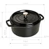Staub 1102425 Round Casserole Dish 24 cm Black - Image 4