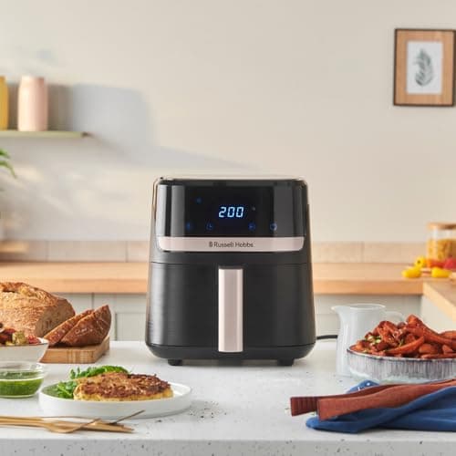 Russell Hobbs Air Fryer Rapid Air 4.3L (Ultra Compact, Quiet) Oil-free Fryer (Cooking, Grilling, Roasting and More, Economical, Touch, Fast, Auto Shut-off, Non-Stick Parts, Dishwasher) 27610-56 - Image 7