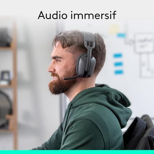 Logitech Zone Vibe 100 Lightweight Wireless Headphones with Noise Cancelling Mic - Advanced Multipoint Bluetooth Earbuds, Works with Teams, Google Meet, Zoom, Mac/PC - Grey - Image 5