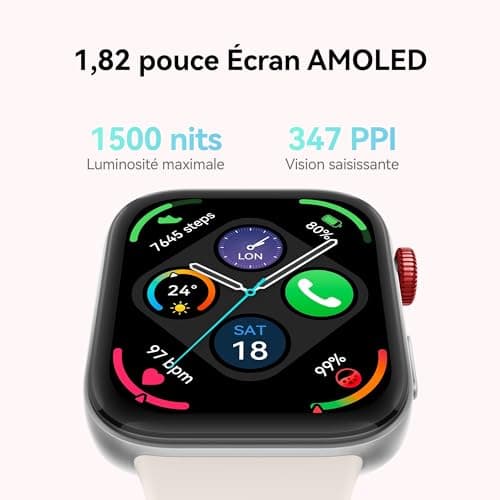 HUAWEI Watch FIT 3, 1.82" AMOLED Display, Ultra-Thin Design, Versatile Fitness Management, Full Health Management, Long Life Battery, iOS & Android, GPS, Moon White - Image 4