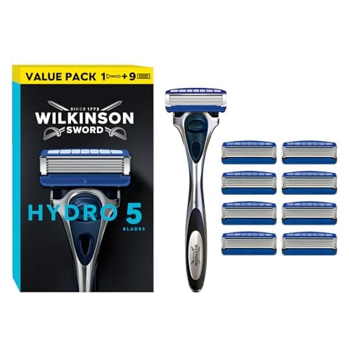 Wilkinson Sword Hydro 5 Men's Razor - Carbon Coated Blades - Hydrating Gel & Precision Blade - Razor + 8 Blades Refills - Image 3