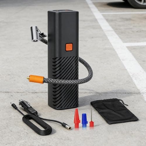 Gonfleur de Pneu Automobile | Compresseur pour Voitures,Pompe À Air De Pneu Haute Densité,pour Camping-Car Voyage en Extérieur Conduite et Déplacements Vélo Véhicule Camion Moto SUV - Image 3