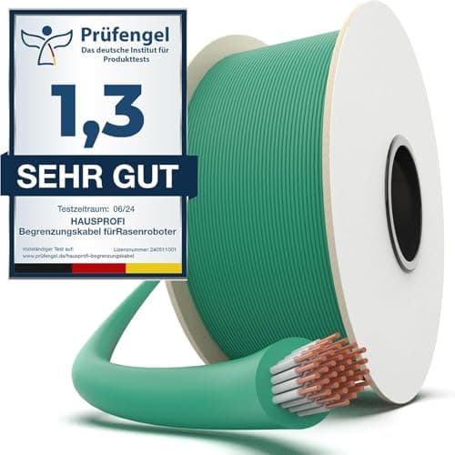 HAUSPROFI Robot Lawnmower Cable 100 m Universal Compatible Robot Lawnmower Wire, Quality Tinned Copper Peripheral Cable, Cable for Husqvarna, Worx, Gardena, Bosch, Yard Force etc - Image 2
