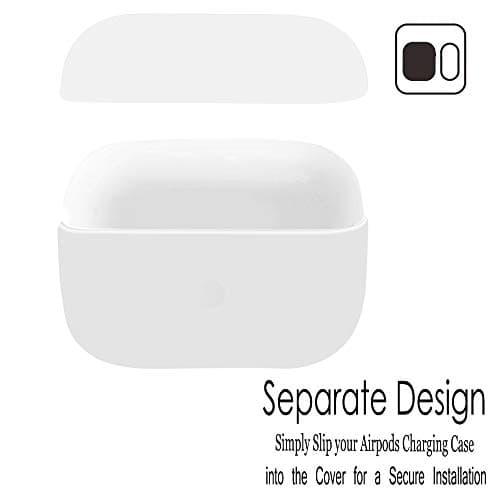 Airpods Pro Case, Watruer Protective Ultra-Thin Soft Silicone Shockproof Non-Slip Protective Cover for Apple Airpods 3 Accessories – White - Image 4