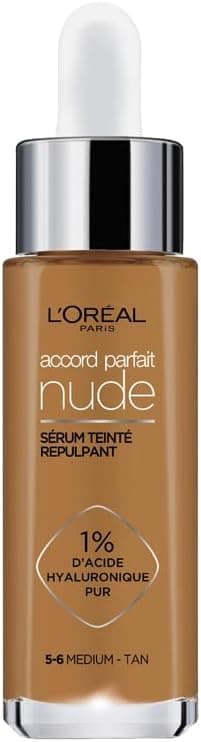L'Oréal Paris Plumping Tinted Serum - Perfect Match - Shade : 5-6 Medium Tan - 30 ml - Image 1
