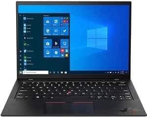 LENOVO ThinkPad X1 Carbon Laptop 14 Inches Intel i5-1145G7, 8GB RAM, 256GB SSD, Windows 10 Pro, 4G LTE, AZERTY Keyboard