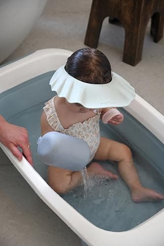 BÉABA, 2 in 1 Baby Head Rinse, Bath/Shower Watering Can, Bath Games, Hair Rinse and Bath Water Games, 2 Types of Hair, Removable Lid, Silicone, Pebble - Image 7