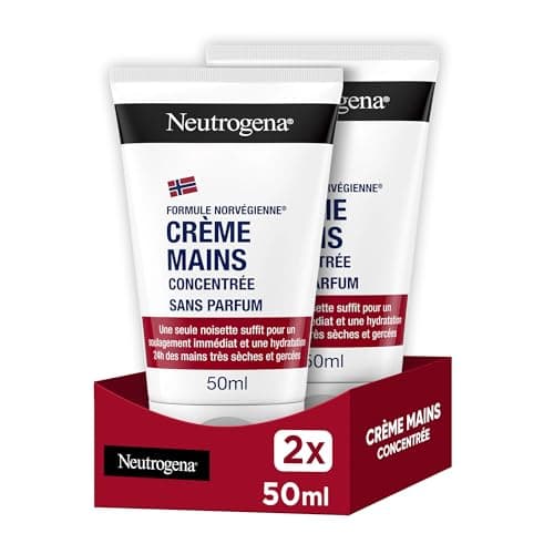 Neutrogena | Crème Mains Concentrée Sans Parfum Formule Norvégienne (lot de 2 tubes de 50 ml) – Crème apaisante pour un soulagement immédiat – Crème hydratante 24 h pour mains très sèches et gercées - Image 2