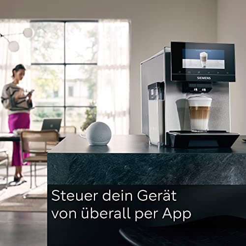 Siemens, EQ900 TQ903D03 Automatic Coffee Machine, App Control, Touch Screen, Barista Mode, AromaBoost, Noise Reduction, Premium Grinder, Steam Cleaning, 1500W, Stainless Steel - Image 5