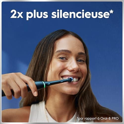 Oral-B Brosse A Dents Electrique iO 6 Noire, 5 Modes De Brossage Dont Blancheur Et Soin Des Gencives, Capteur De Pression, Ecran Interactif, 2 Brossettes De Rechange Oral B, Etui De Voyage - Image 8