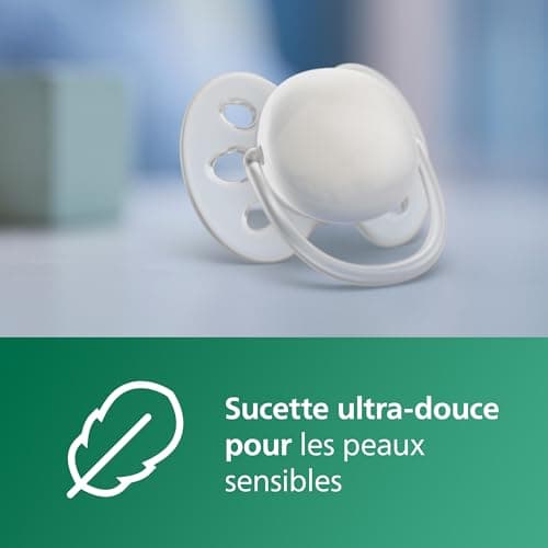 Philips Avent Kit biberons en verre pour nouveau-né – 3 biberons à Réponse Naturelle, sucette ultra-douce 0 à 6 mois, sans BPA (modèle SCD878/11) - Image 6