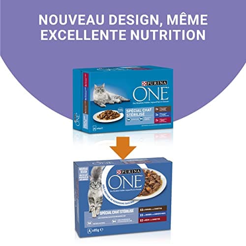 PURINA ONE Sterilised Cat Sachets - Tapered in Sardine Sauce Duck, Beef 8 x 85 g (Pack of 5) - Image 8