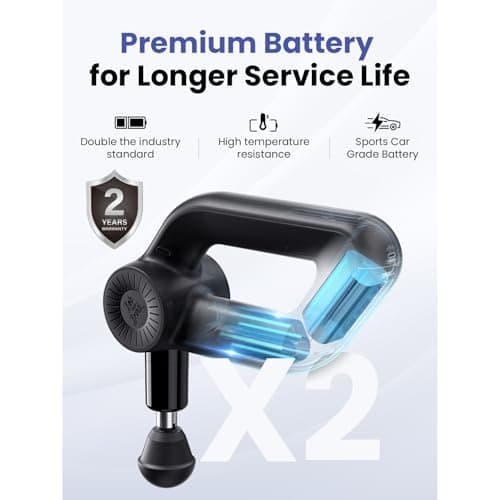 Bob and Brad D6 Pro Muscle Massage Gun with 16mm Amplitude and OLED Screen, Deep Tissue Massage Gun, Electric Massagers for Pain and Muscle Stiffness, Gift - Image 6
