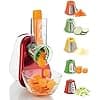 Moulinex Fresh Express 5-in-1 Vegetable Slicer, Slice, Grater, Wide Feed Tube, Colour Coded Tape, Made in France DJ755G10, Red, White - Image 3