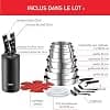 Tefal Set Ingenio 20-Piece Cookware Set, Frying Pans, Saucepans, 2 Removable Handles, Induction, Stackable, L897SK04 + Tefal Kitchen Knife Block, 4 Knives, Stainless Steel K2324S55 - Image 3