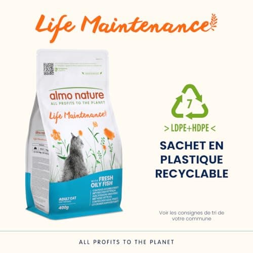Almo Nature Life Maintenance - Dry Food for Adult Cats with Blue Fish Fresh as the First Ingredient - Bag of 400 g - Image 6