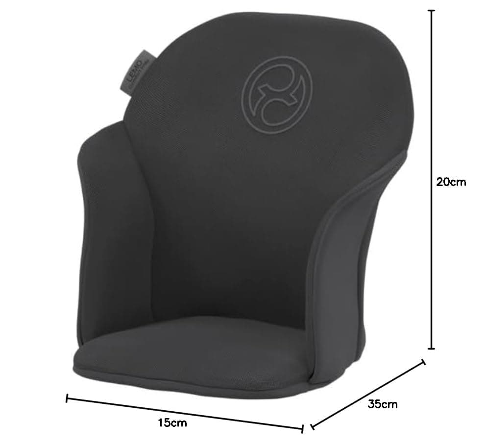 CYBEX Gold LEMO Comfort Cushion for CYBEX LEMO Baby Set and High Chair LEMO, Stunning Black - Image 6