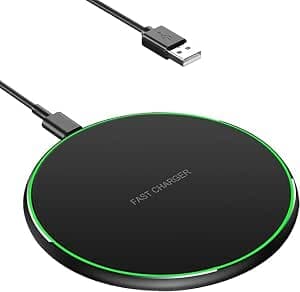 Fast Wireless Charger, Qi Induction Charger Compatible with iPhone 14/15/16/13/12/11/ Pro/XS, AirP0ds 2/3/Pro, Samsung Galaxy S24/S23