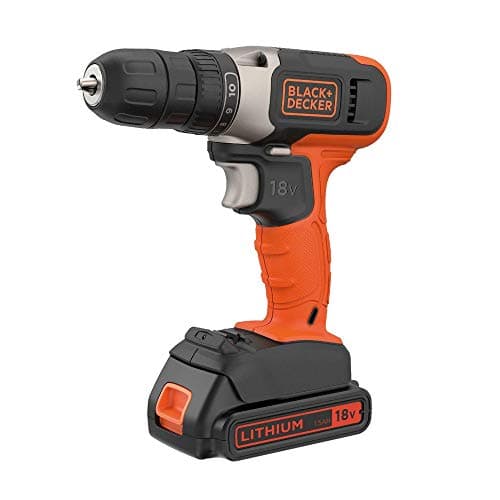 BLACK+DECKER 18V Cordless Drill Driver 37Nm Max Torque, 10 Clutch Positions, LED Work Light, 1.5Ah Battery and Charger, BCD001C1-QW - Image 2