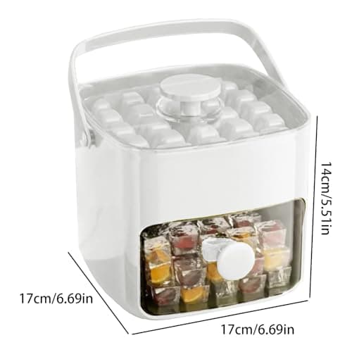Ice Cubes Maker | 48 Compartiments Machine À Glaçons À Pression | Box Ice Avec Scoop | Réutilisable Ice en Réseau de Glace avec Poignée pour les Cocktails et le Jus de Café - Image 6