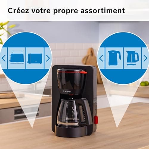 Bosch, Filter Coffee Maker, MyMoment, Removable Water Tank, Glass Jug, Automatic Shut-off, AromaPlus, Anti-Drip Function, Keep Warm, Easy Descaling, Black, TKA3M133 - Image 6