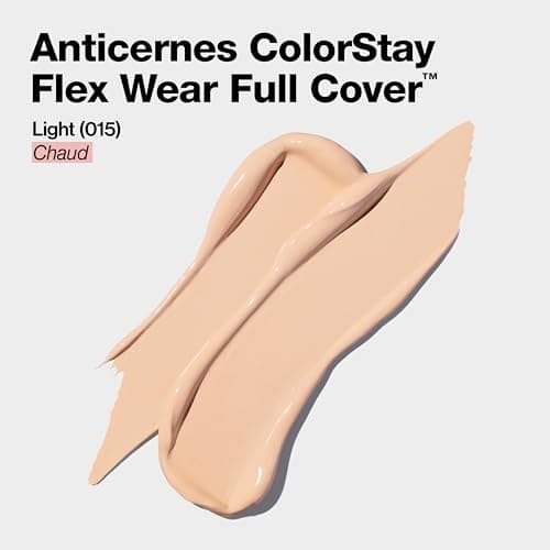 Revlon ColorStay Flex Wear Full Cover, Anticernes haute couvrance, infusé d'acide hyaluronique et de vitamine E, texture flexible et longue tenue, 015 Light, 10ml. - Image 3
