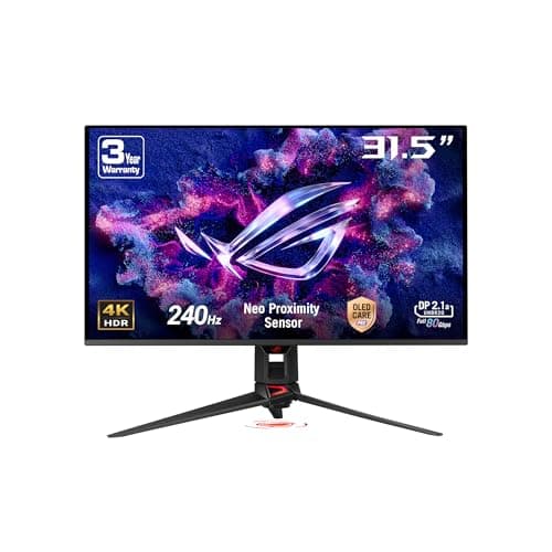 ASUS ROG Swift OLED PG32UCDMR, 31.5" Gaming Monitor, 4K QD-OLED (3840 x 2160), 0.03ms (GTG), 240Hz, Compatible with G-Sync, USB-C and USA-A Ports, DisplayPort, HDMI, DisplayWidget Center, Black - Image 2