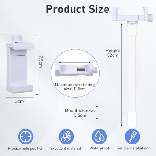 OFFCUP Baby Camera Holder, Universal Baby Monitor / Babyphone Clip Compatible with Philips Avent Flexible Foldable Without Drilling Accessory Holder for Video Baby Monitor - Image 3