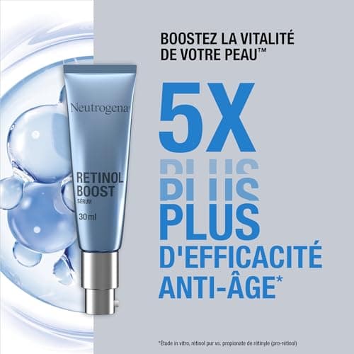 Neutrogena – Sérum Anti-Âge Retinol Boost (flacon-pompe de 30 ml) – Soin du visage pour combattre les signes visibles de l'âge – Sérum au rétinol pour tous types de peau - Image 3