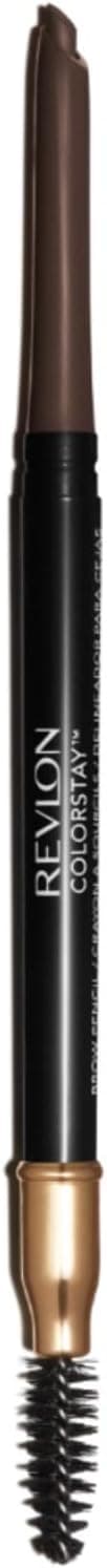 Revlon ColorStay 24H, Brow Pencil Crayon Sourcils Waterproof avec Brosse, Maquillage pour sourcils, Forme Biseautée pour des Sourcils Parfaits, Longue Tenue