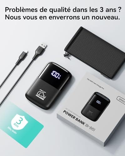 INIU External Battery, Mini 10000mAh 22.5W Power Bank Quick Charge Portable Charger, USB C Out & Input Powerbank with Stand for iPhone 17 16 15 14 13 Pro Max Plus Samsung S23 S22 AirPods iPad - Image 7