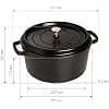 Staub 1102825 Round Casserole Dish 7 QT - Matt Black 28 cm - Image 4