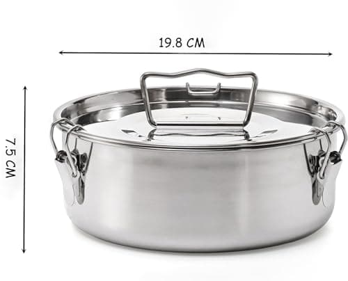 Stainless Steel Flan Mold With Lid And Portable Round Flan Flat Handle Cooking Utensils For Camping Instant Pot For Cheesecake Chocolate Pudding - Image 3