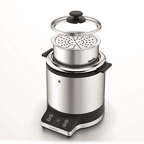 WMF KITCHENMINIS 0415260011 Rice Cooker, Capacity 1 L (250 g), Cooking Rice, Cereals, Vegetables (Steaming Basket Included), Elegant & Compact Stainless Steel Design, Timer & Keep Warm, 0415260011 - Image 4