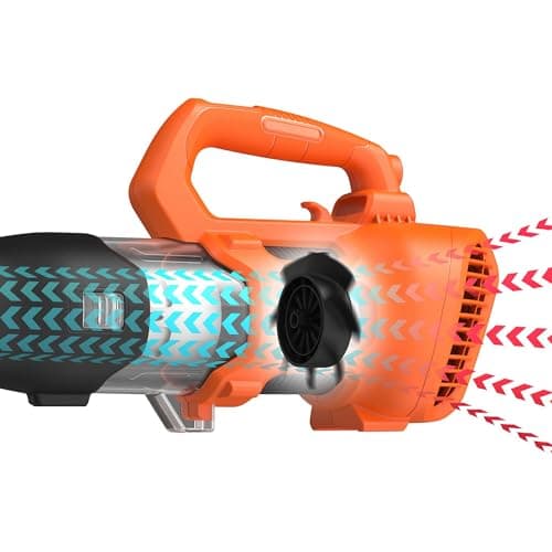 BLACK+DECKER BCBL200B-XJ Orange 18V Cordless Axial Blower with 2 Speeds and Integrated Scraper, Blower Speed 150 km/h, Without Battery, No Charger, BCBL200B-XJ Orange - Image 6