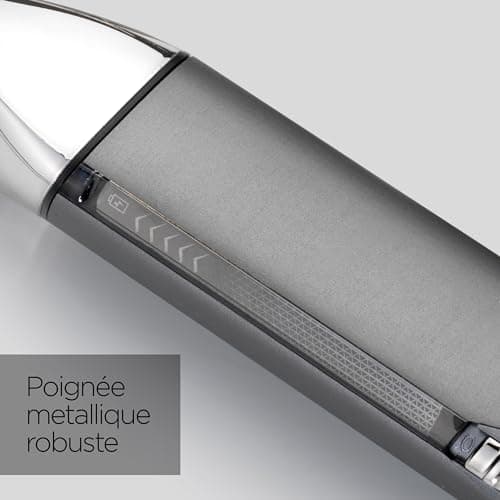 BaByliss Tondeuse cheveux sans fil Super-X Metal, Lames en acier japonais, 10 sabots, 2 sabots oreille, Batterie lithium, affichage digital, Poignée en métal, noir, E996E - Image 5