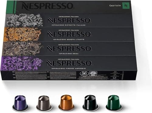 Nespresso Essenza Mini Coffee Machine, Magimix Red with Nespresso Original - Bundle 50 Capsules - Image 4