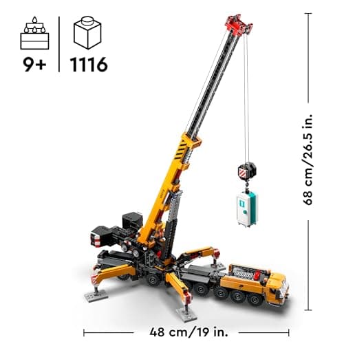 Lego City City Crane and Excavator Set, Mobile Construction Crane (60409) and Crawler Excavator (60420), Combination Kit for Ages 9+ - Image 7