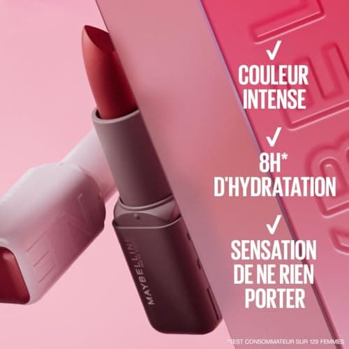 Maybelline New York - Rouge à Lèvres Sérum - Couleur Intense et Confortable - Soin Hydratant et Repulpant - Jusqu'à 8h d'Hydratation - Maybelline Serum Lipstick - Teinte : 104 Maybelline Intense - Image 5