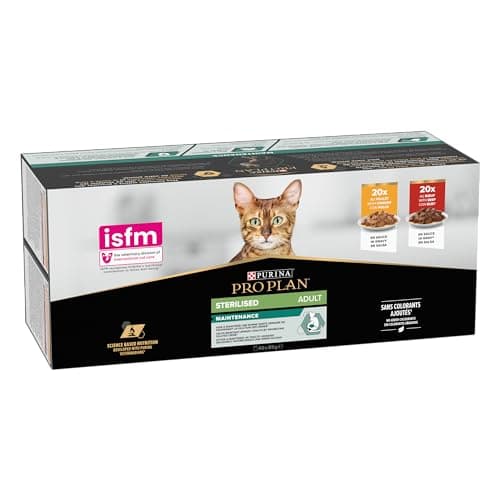 PURINA PRO PLAN | Adult STERILISED MAINTENANCE | Complete Food for Sterilized Adult Cat | Helps Maintain Good Urinary Health | Sliced in Sauce | Chicken, Beef | Sachets | 40x85g - Image 5