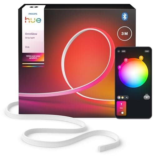 Philips Hue OmniGlow 3 m Micro LED Strip, 2700 lm, Ambiance and Bright Colour, Flexible Indoor Lighting, Uniform Light, Cuttable, App and Voice Control - Image 2