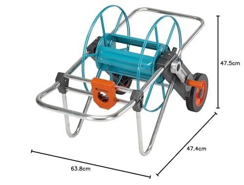 Gardena Metal Hose Reel on Wheels 100: Heavy Duty Hose Reel, Angled Hose Connection, Drip Free Connection, Crank, Max. 100m 1/2 Inch, 80m 5/8 Inch, 50 m 3/4 Inch, 25 m 1 Inch - Image 8