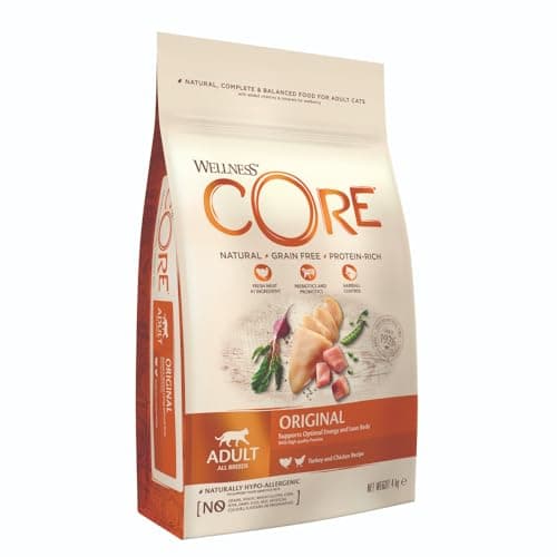 Wellness CORE Original 4 kg, Chicken/Turkey – Dry Food for Adult Cats, 100% Natural, Hypoallergenic, Rich in Meat - Image 2