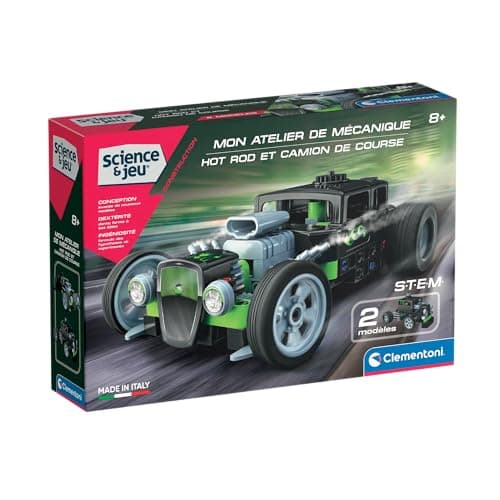 Clementoni - Construction Set for Children 8 years - Hot Rod and Racing Truck - My Mechanical Workshop - Scientific Game - Made in Italy - Image 3