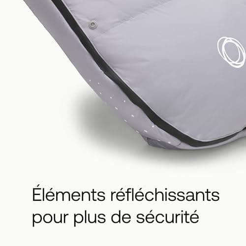 Bugaboo Winter Footmuff - Essential Accessory for Pushchair with Hood, Shoe Protector and Two-Way Zip - Grey Mist - Image 5