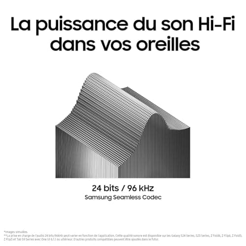 Samsung Galaxy Buds3, Wireless Earbuds, Active Noise Cancelling, Bluetooth, Silver, Audio 360, Galaxy AI, Mains Charger Included, (FR Version) [Amazon Exclusive] - Image 4