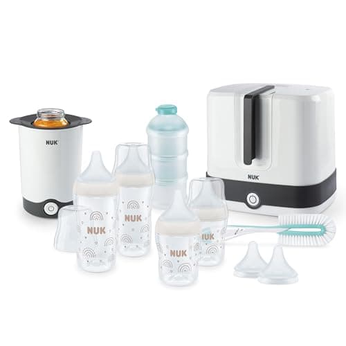 Nuk Perfect Match Complete Set | 6+ Months | Vario Express Steriliser, 4 Bottles, Bottle Warmer, Brush and More | Rainbow | 8 Pieces - Image 2