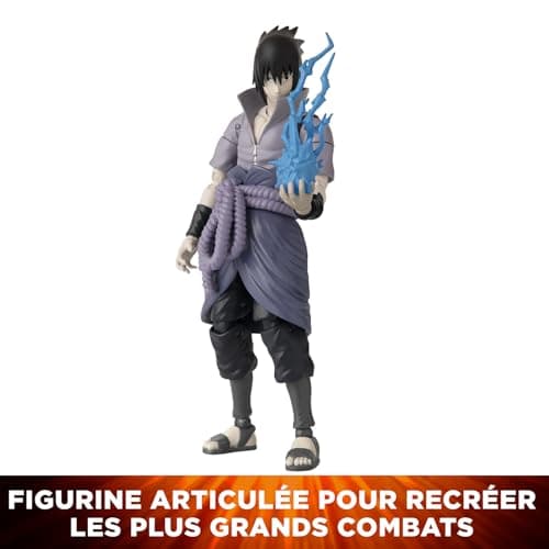 Bandai - Anime Heroes - Sasuke Uchiwa Figurine - Naruto Shippuden - Anime Heroes Action Figure 17 cm - Official Manga Naruto Licence - Articulated Sasuke Figurine - Child Toy 4+ - 36902 - Image 6